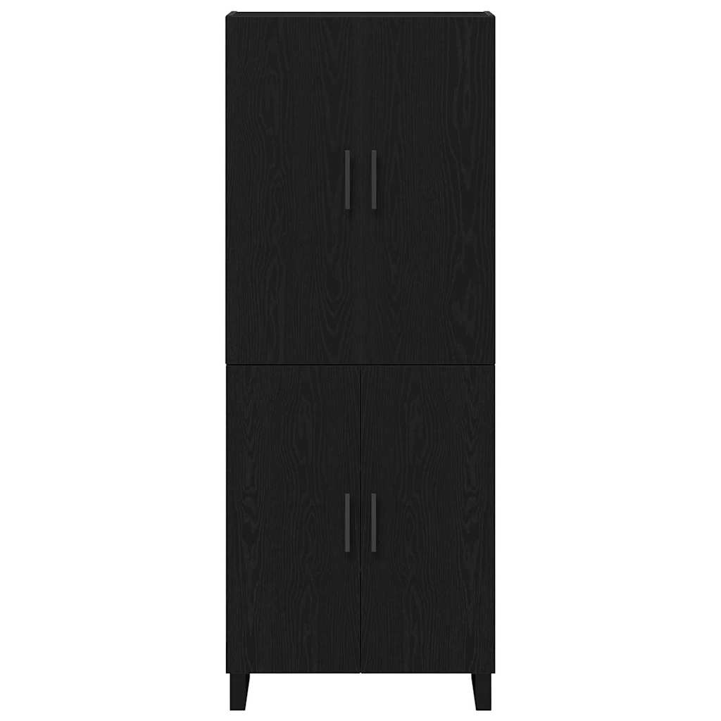 vidaXL Highboard 2 pcs Μαύρη δρυς 69,5 x 34 x 180 εκ.
