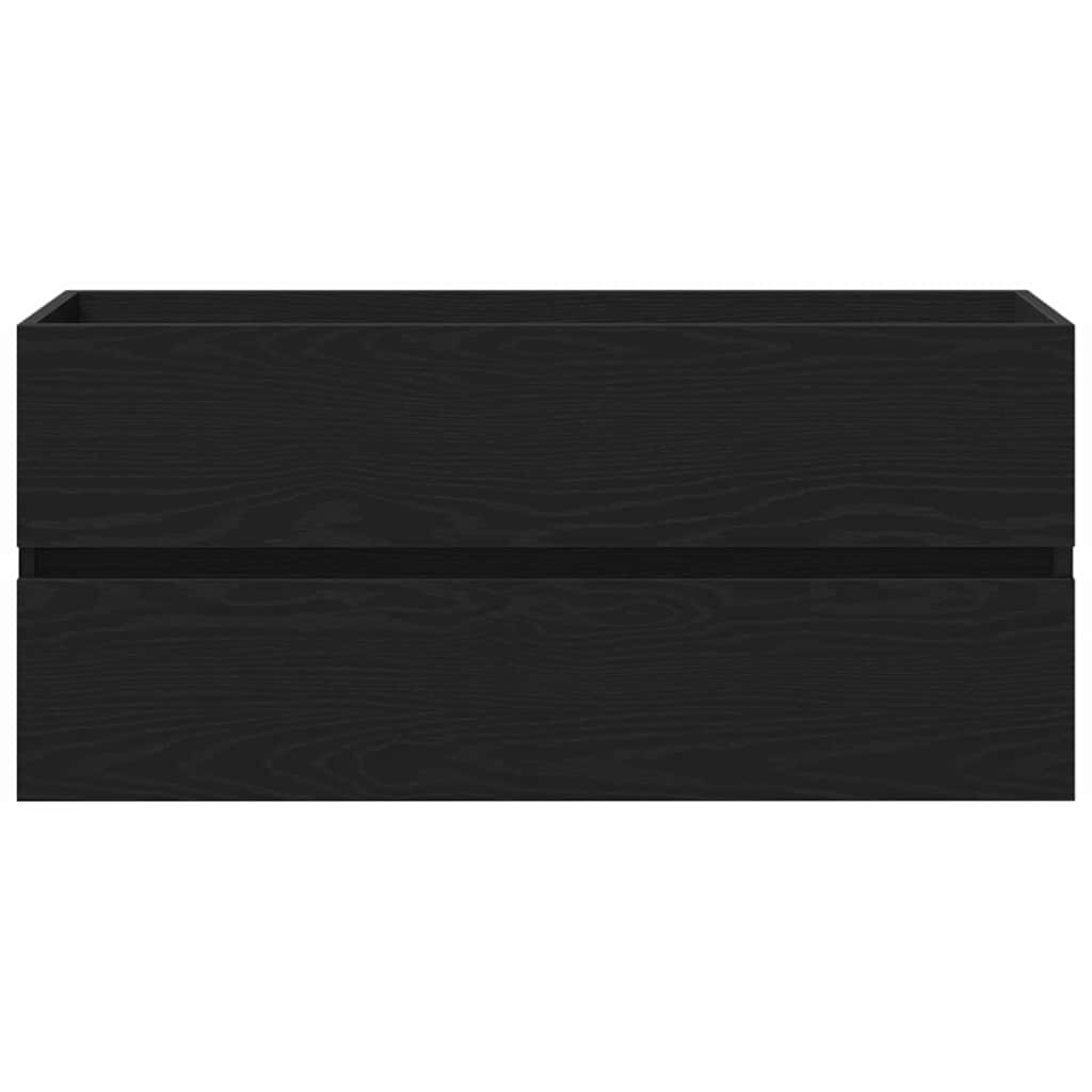 vidaXL Ντουλάπα Νεροχύτη Επιτοίχιο Μαύρη δρυς 90 x 39 x 62 εκ.