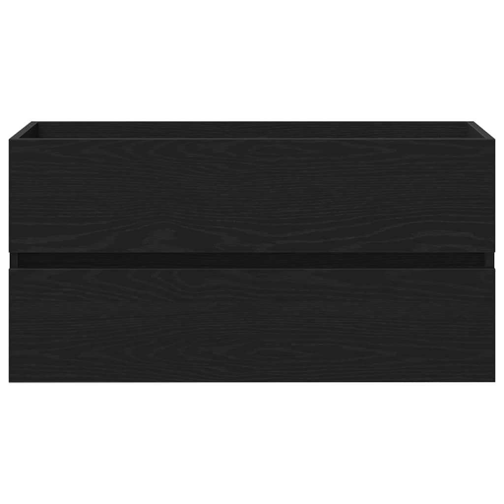 vidaXL Ντουλάπα Νεροχύτη Επιτοίχιο Μαύρη δρυς 90 x 39 x 62 εκ.