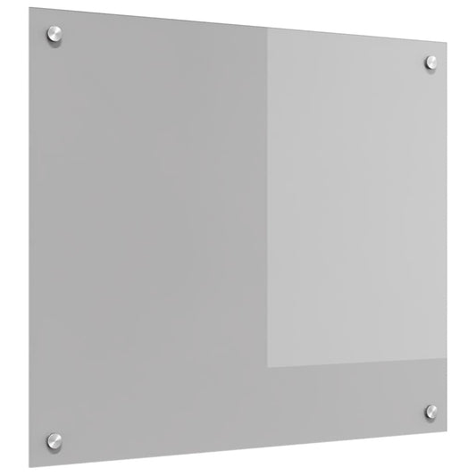 vidaXL Πλάτη κουζίνας Ανοιχτό γκρι 70 x 60 cm σκληρυμένο γυαλί
