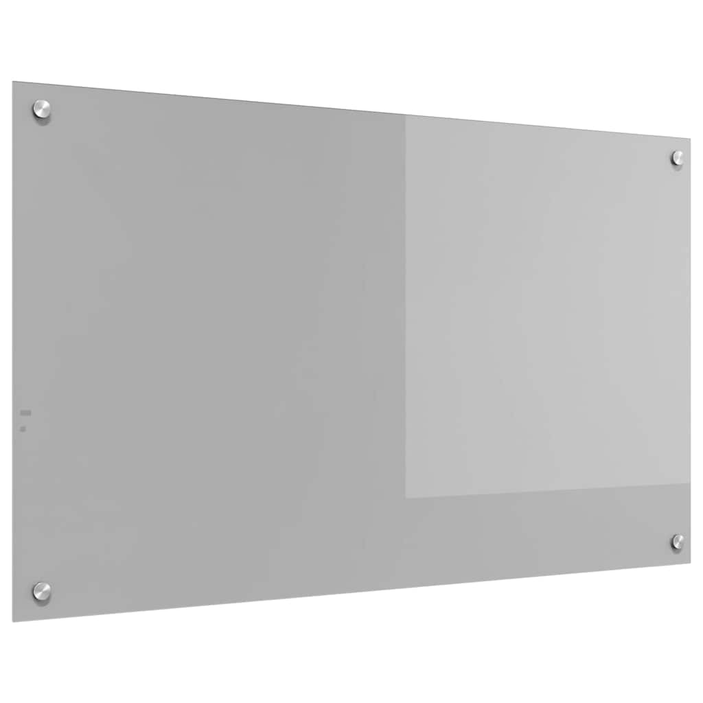 vidaXL Πλάτη κουζίνας Ανοιχτό γκρι 100 x 60 cm σκληρυμένο γυαλί