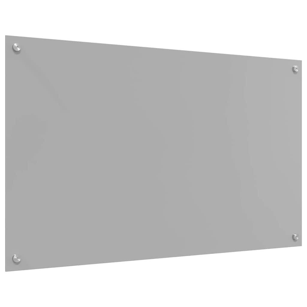 vidaXL Πλάτη κουζίνας Ανοιχτό γκρι 100 x 60 cm σκληρυμένο γυαλί