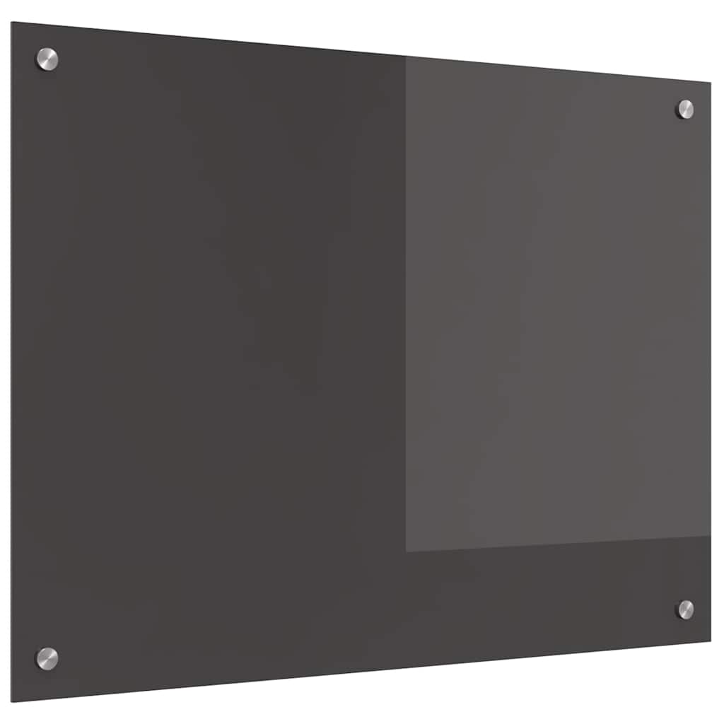 vidaXL Πλάτη κουζίνας Σκούρο Γκρι 80 x 60 cm σκληρυμένο γυαλί