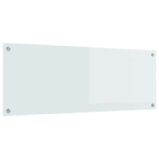 vidaXL Πίσω Πάνελ Κουζίνας Λευκό 110 x 40 cm σκληρυμένο γυαλί