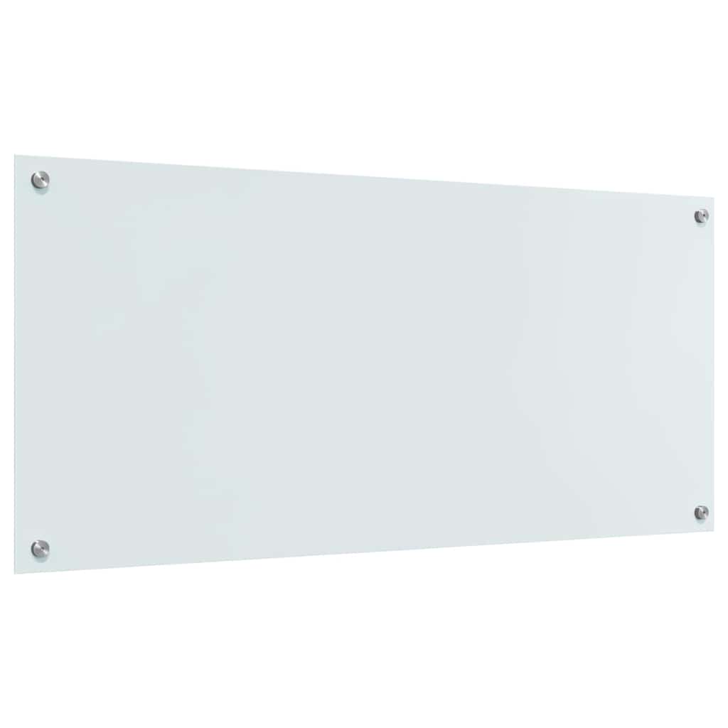 vidaXL Πίσω Πάνελ Κουζίνας Λευκό 110 x 50 cm σκληρυμένο γυαλί