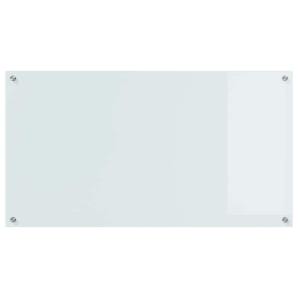 vidaXL Πλάτη κουζίνας Λευκό 110 x 60 cm σκληρυμένο γυαλί