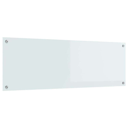 vidaXL Πίσω Πάνελ Κουζίνας Λευκό 120 x 40 cm σκληρυμένο γυαλί