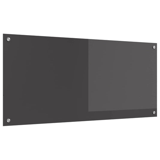 vidaXL Πλάτη κουζίνας Σκούρο Γκρι 110 x 50 cm σκληρυμένο γυαλί