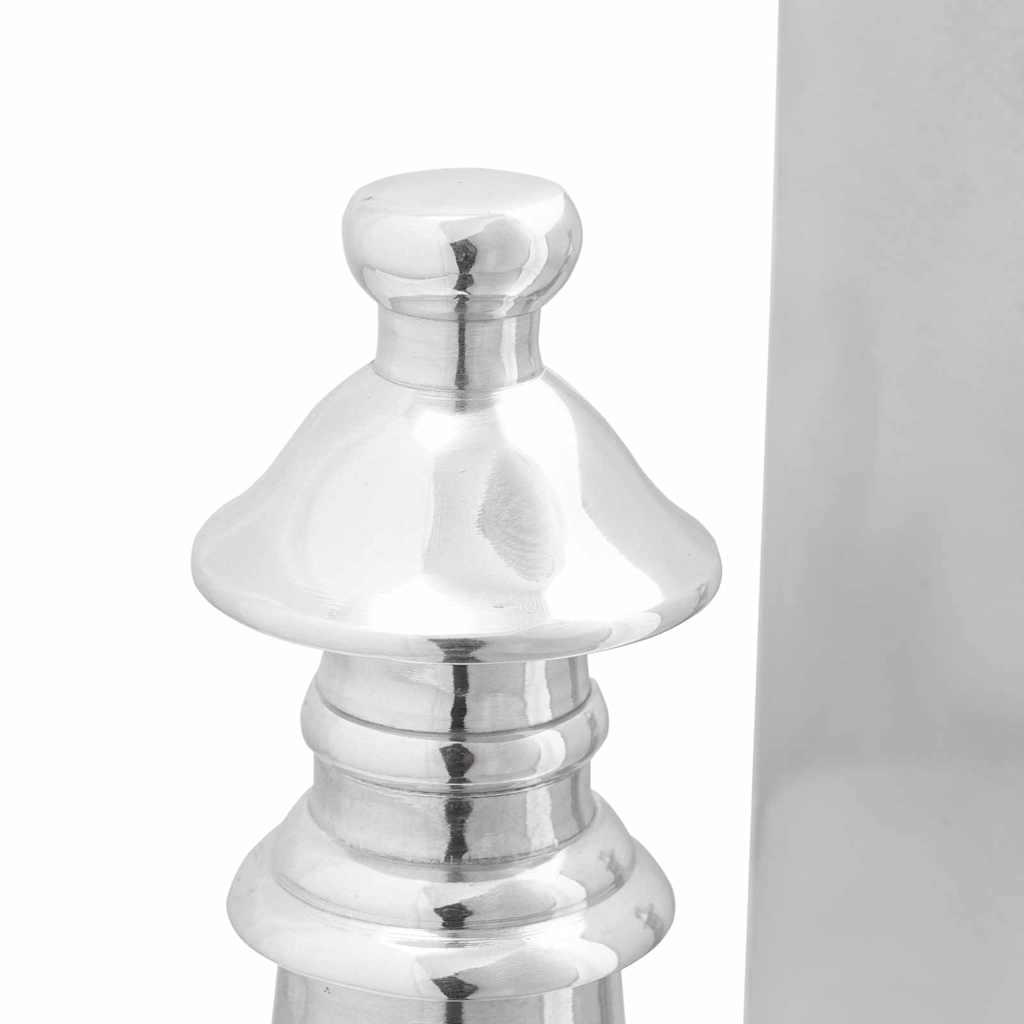 vidaXL Βιβλιοστάτες 2 τεμ Ασήμι 11x12x19,5 εκ Αλουμίνιο Σκακιέρα