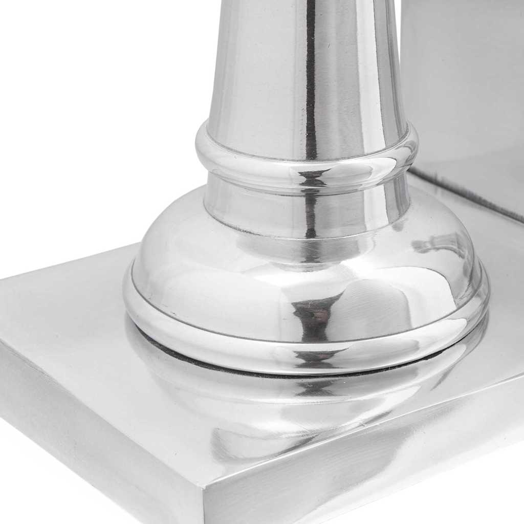 vidaXL Βιβλιοστάτες 2 τεμ Ασήμι 11x12x19,5 εκ Αλουμίνιο Σκακιέρα