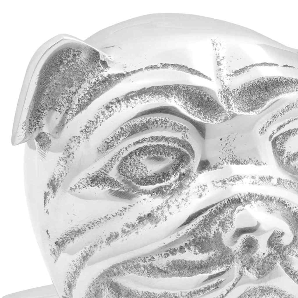 vidaXL Βιβλιοστάτες 2 τεμ Ασημί 8x12x16,5 εκ Αλουμίνιο Σκύλος