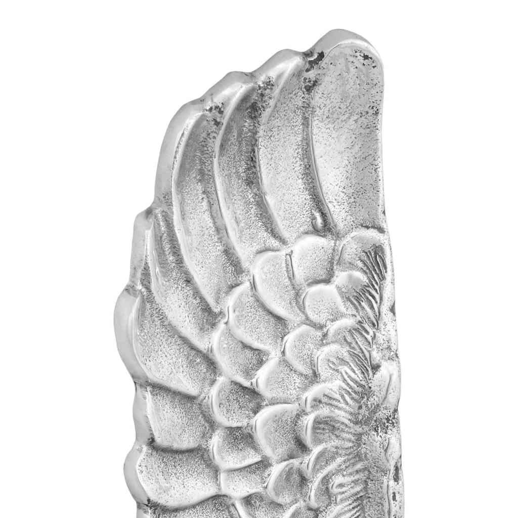 vidaXL Γλυπτό Φτερών Ασημί 31 x 5 x 91 εκ Αλουμίνιο