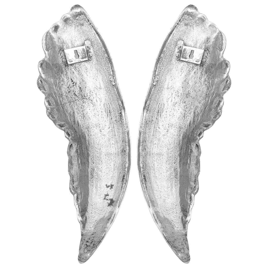 vidaXL Γλυπτό Φτερών Ασημί 31 x 5 x 91 εκ Αλουμίνιο