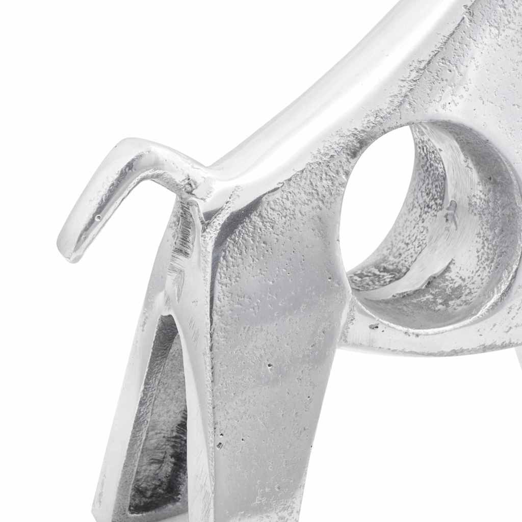 vidaXL Γλυπτό ταύρου Ασημί 22 x 9.5 x 34 εκ Αλουμίνιο