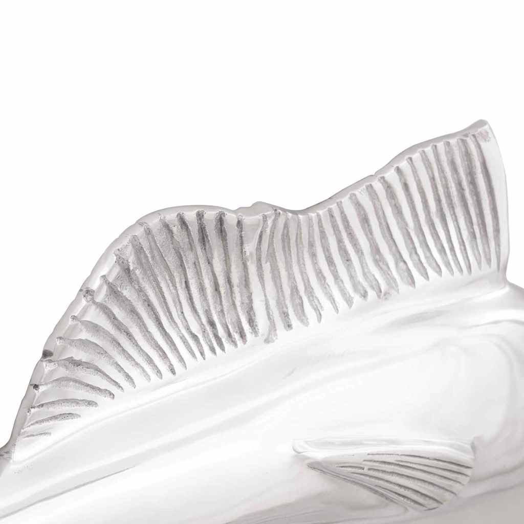 vidaXL Γλυπτική Ασημί 91 x 8 x 26 εκ Αλουμίνιο