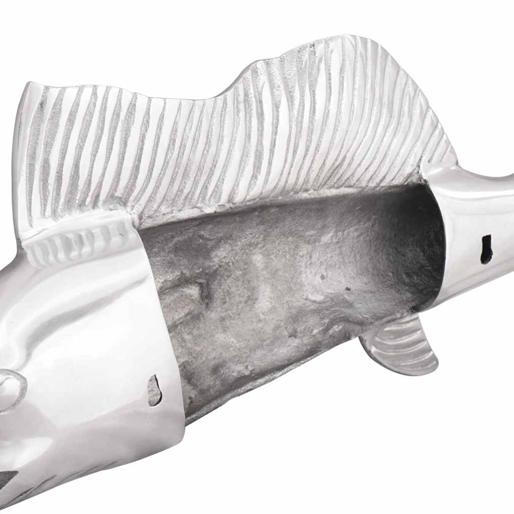 vidaXL Γλυπτική Ασημί 91 x 8 x 26 εκ Αλουμίνιο