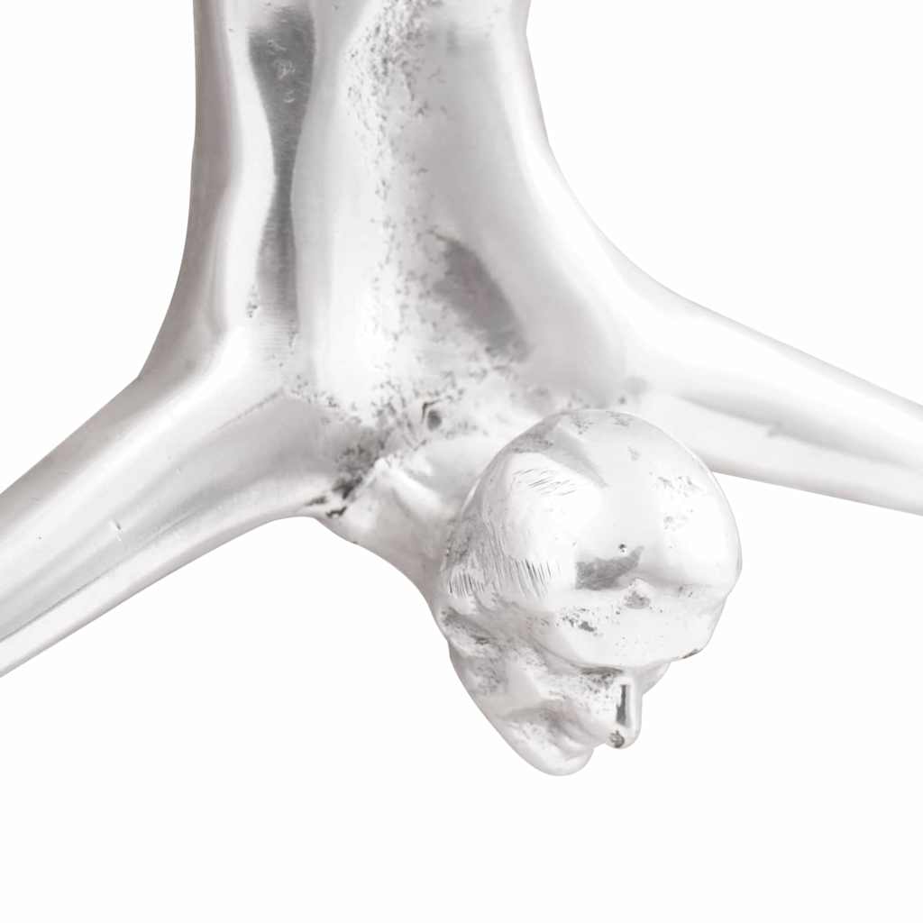 vidaXL Γλυπτό Ασημί 22 x 8 x 25 εκ. Αλουμίνιο