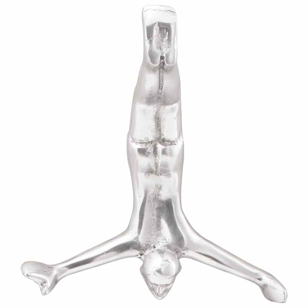 vidaXL Γλυπτό Ασημί 22 x 8 x 25 εκ. Αλουμίνιο