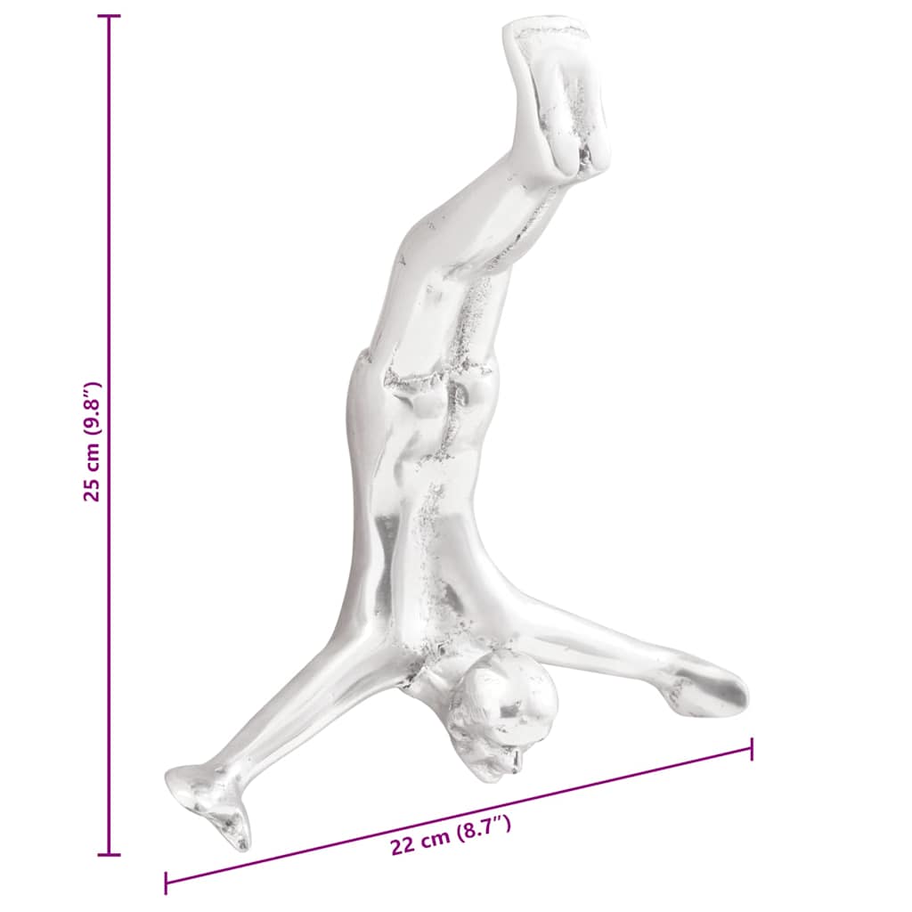 vidaXL Γλυπτό Ασημί 22 x 8 x 25 εκ. Αλουμίνιο