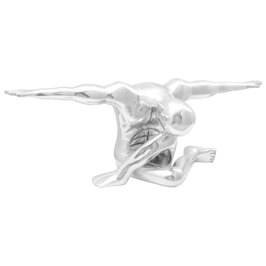 vidaXL Γλυπτό Ασημί 91.5 x 32 x 33 εκ Αλουμίνιο