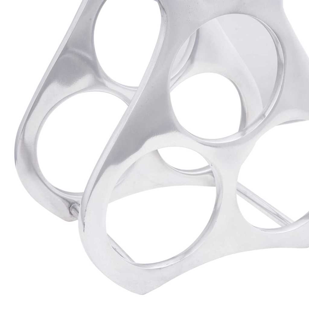 vidaXL Ράφι Κρασιού Ασημί 23 x 14 x 28 εκ. Αλουμίνιο