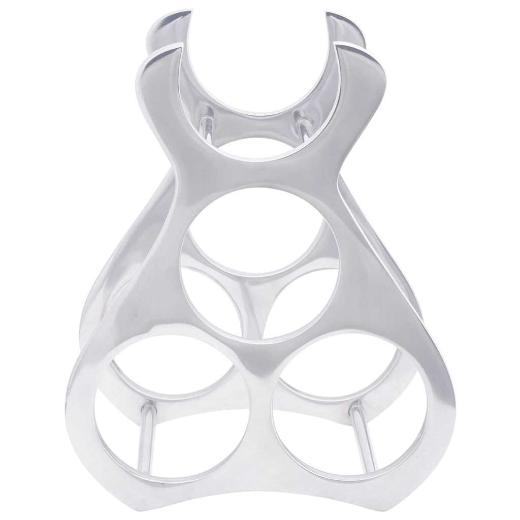 vidaXL Ράφι Κρασιού Ασημί 23 x 14 x 28 εκ. Αλουμίνιο