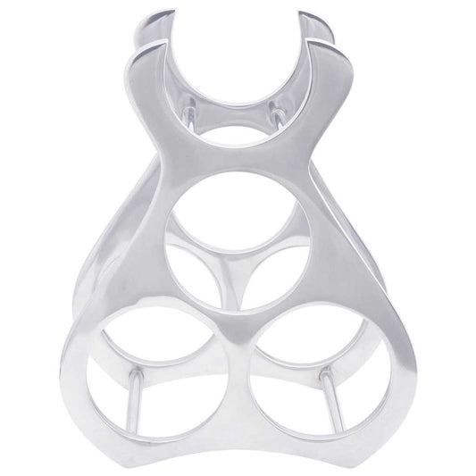 vidaXL Ράφι Κρασιού Ασημί 23 x 14 x 28 εκ. Αλουμίνιο