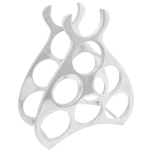 vidaXL Ράφι Κρασιού Ασημί 38 x 33 x 13 εκ. Αλουμίνιο