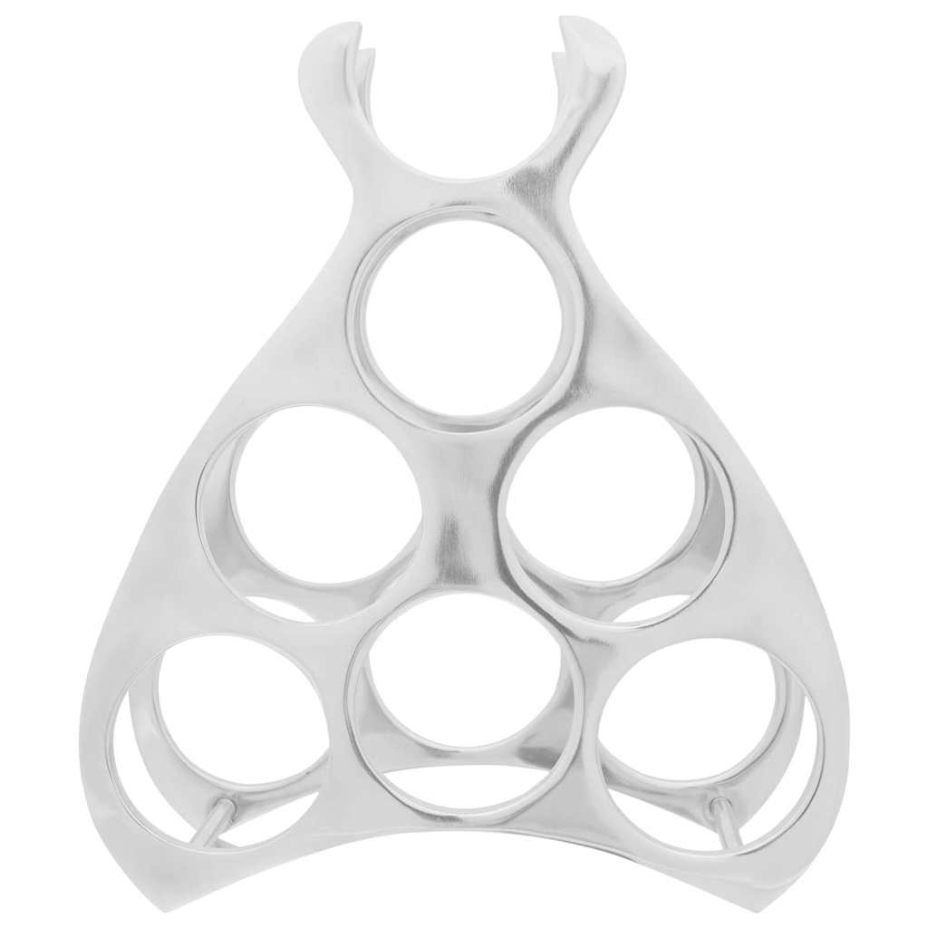 vidaXL Ράφι Κρασιού Ασημί 38 x 33 x 13 εκ. Αλουμίνιο