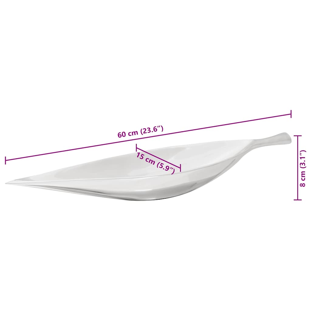 vidaXL Καλάθι Φρούτων Ασημί 60 x 15 x 8 εκ Αλουμίνιο