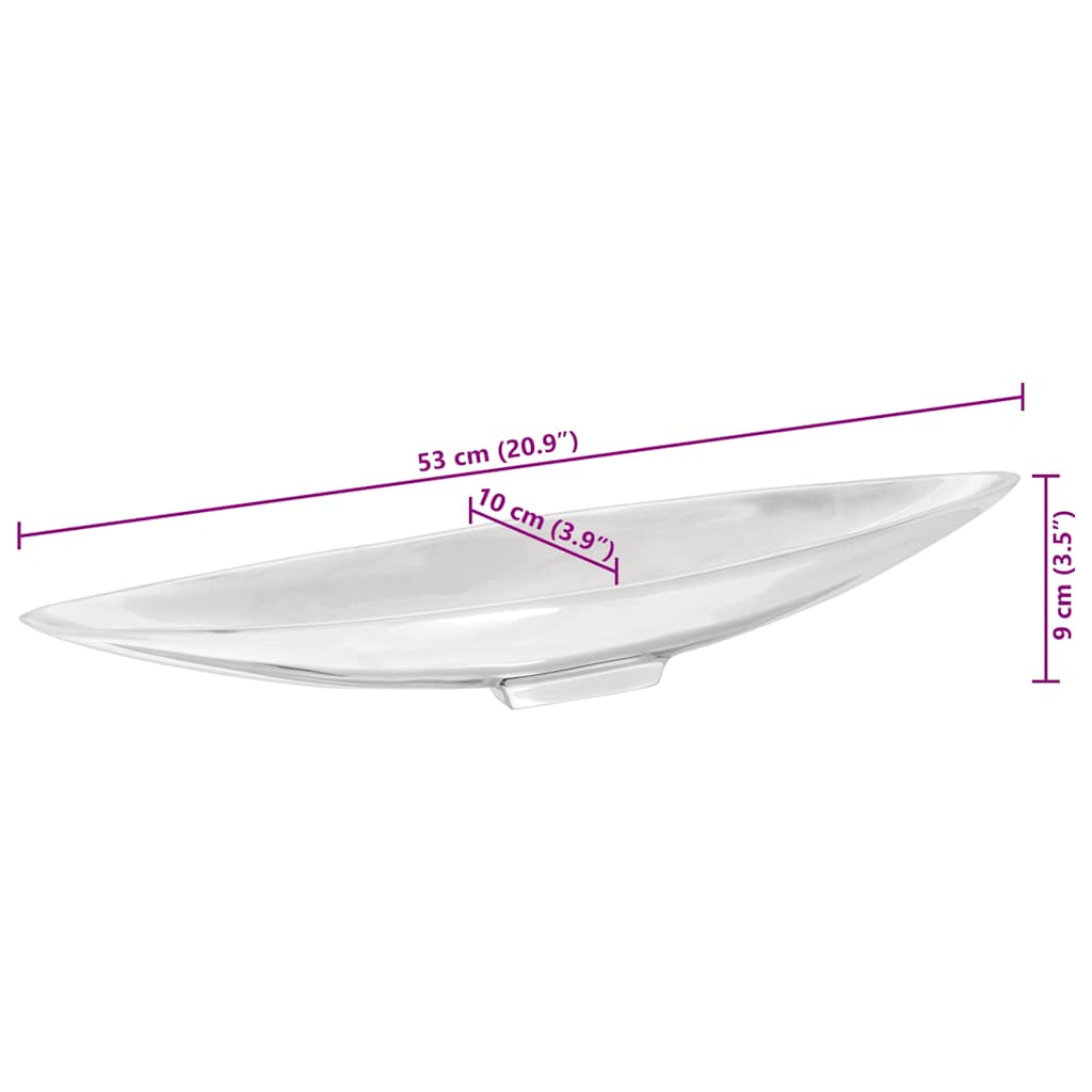 vidaXL Καλάθι Φρούτων Ασημί 54 x 9 x 10 εκ Αλουμίνιο