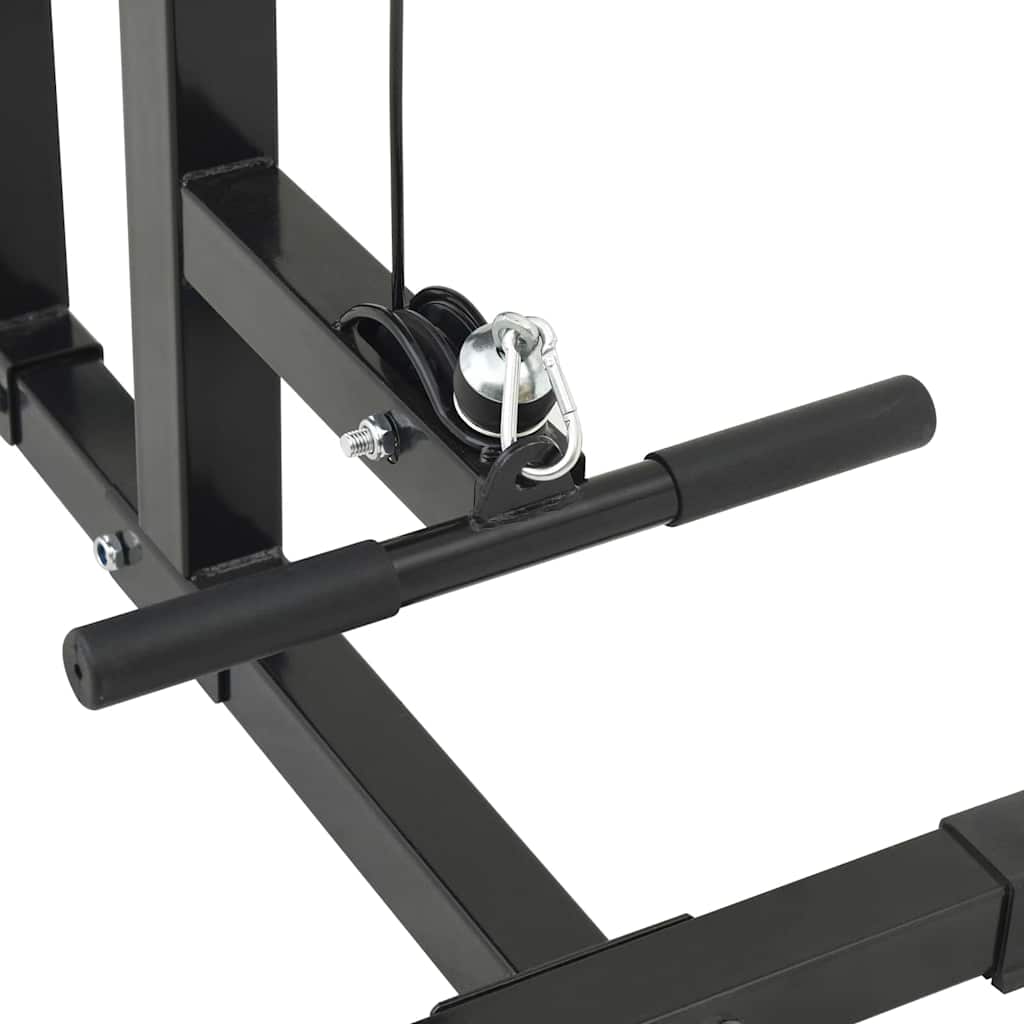vidaXL Μηχάνημα έλξεων πλάτης Μαύρο 110 x 70 x 187 εκ.