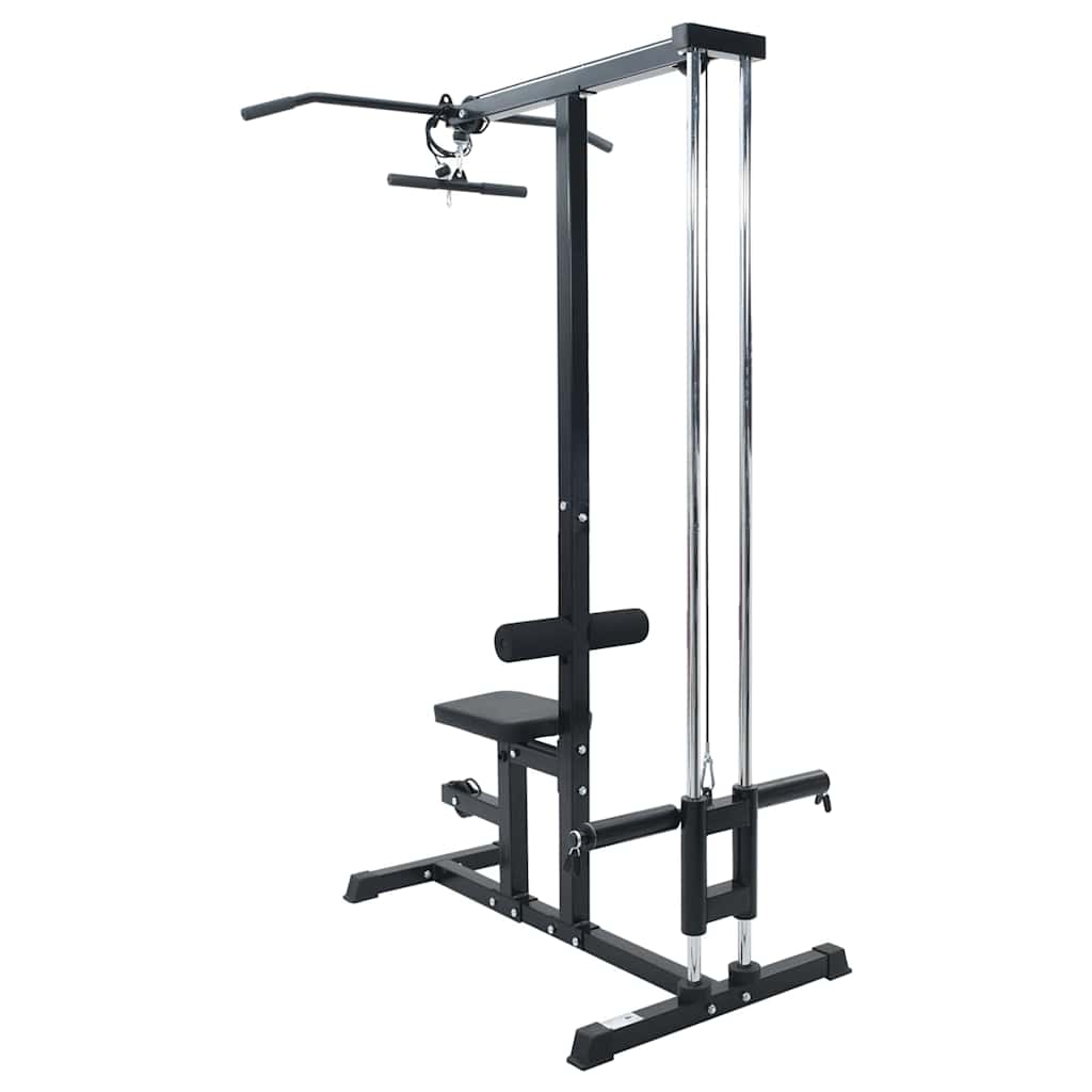 vidaXL Μηχάνημα έλξεων πλάτης Μαύρο 110 x 70 x 187 εκ.