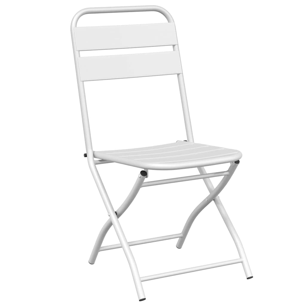 vidaXL Πτυσσόμενη Καρέκλα Κήπου 2 pcs Λευκό 42 x 52 x 82εκ