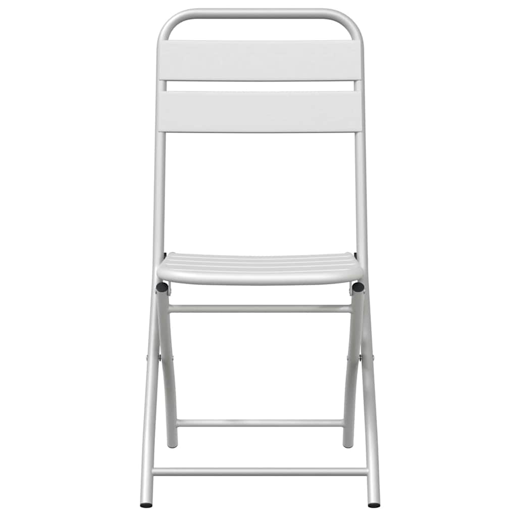vidaXL Πτυσσόμενη Καρέκλα Κήπου 2 pcs Λευκό 42 x 52 x 82εκ
