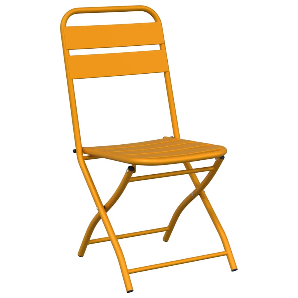 vidaXL Πτυσσόμενη Καρέκλα Κήπου 2 pcs Μουσταρδί 42 x 52 x 82εκ