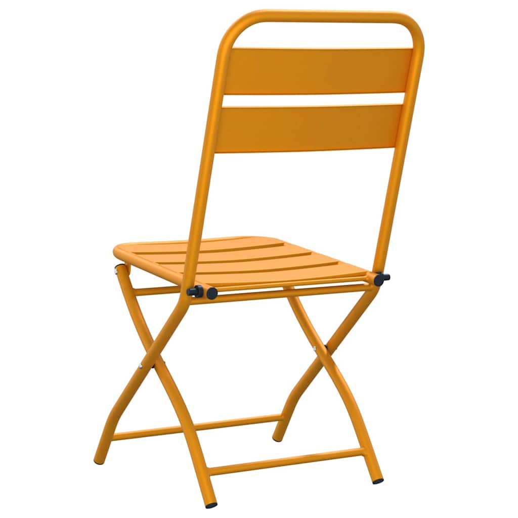 vidaXL Πτυσσόμενη Καρέκλα Κήπου 2 pcs Μουσταρδί 42 x 52 x 82εκ