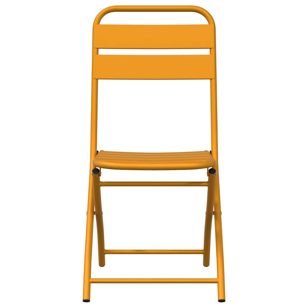 vidaXL Πτυσσόμενη Καρέκλα Κήπου 2 pcs Μουσταρδί 42 x 52 x 82εκ
