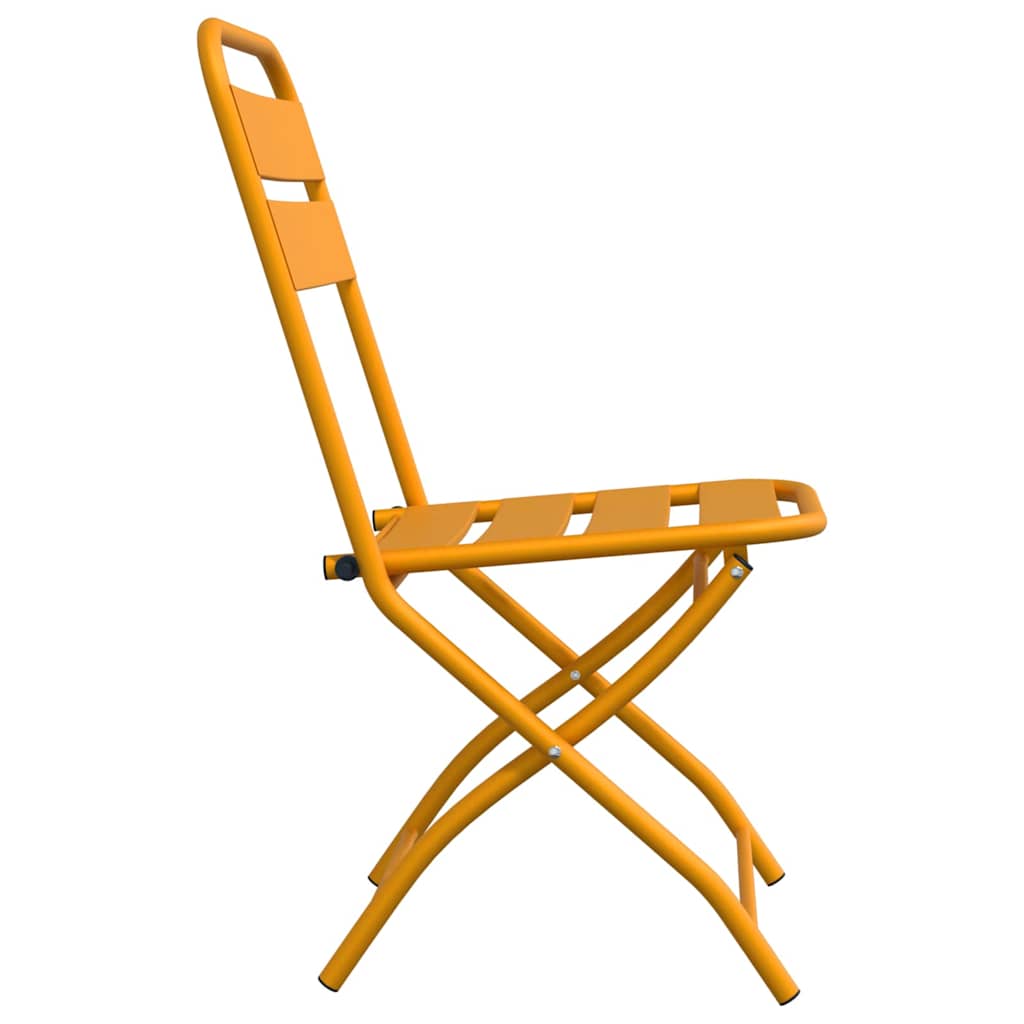vidaXL Πτυσσόμενη Καρέκλα Κήπου 2 pcs Μουσταρδί 42 x 52 x 82εκ