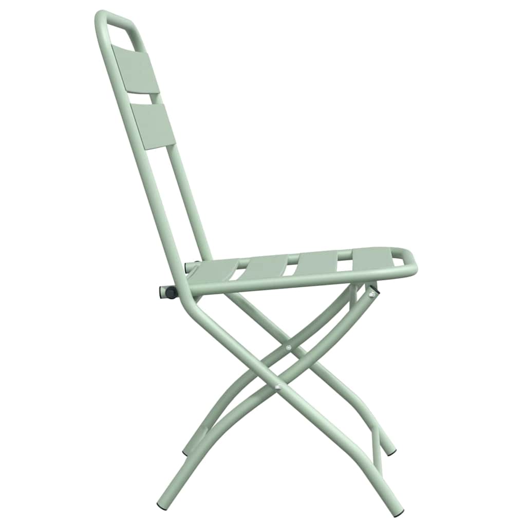 vidaXL Πτυσσόμενη Καρέκλα Κήπου 2 pcs Απαλό μέint 42 x 52 x 82εκ