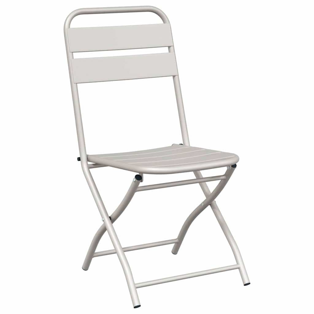 vidaXL Πτυσσόμενη Καρέκλα Κήπου 2 pcs Μπεζ 42 x 52 x 82εκ