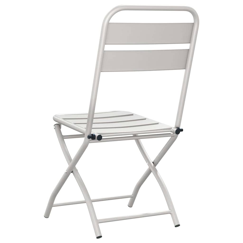 vidaXL Πτυσσόμενη Καρέκλα Κήπου 2 pcs Μπεζ 42 x 52 x 82εκ