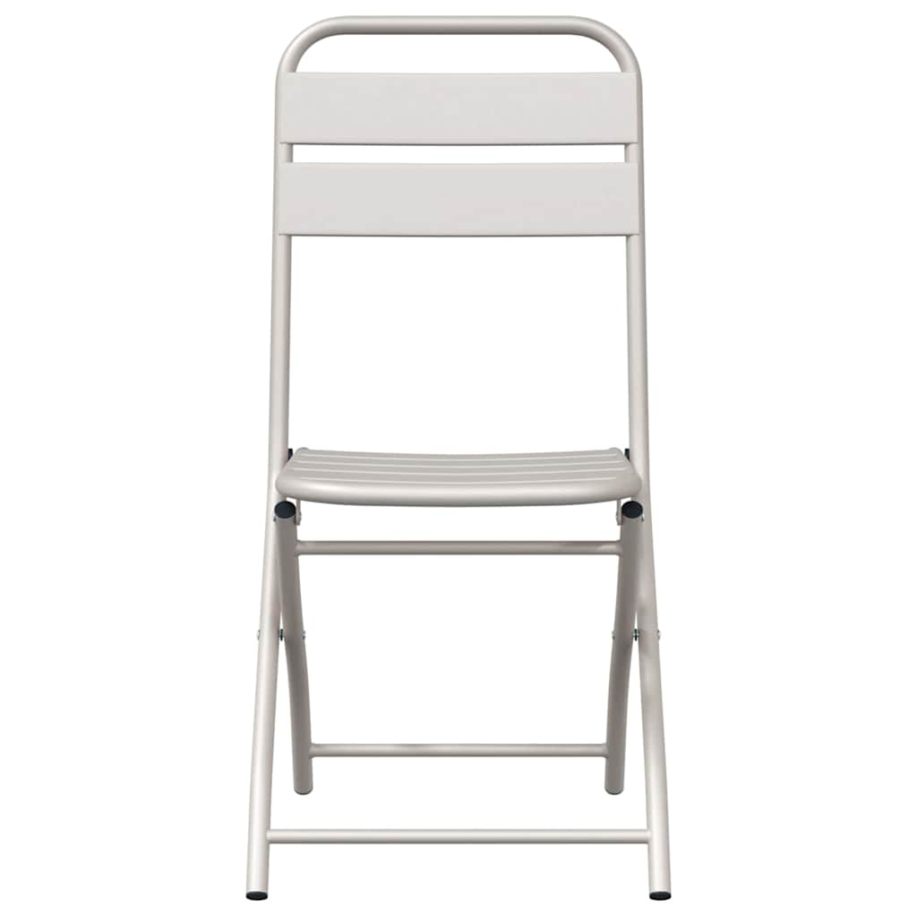 vidaXL Πτυσσόμενη Καρέκλα Κήπου 2 pcs Μπεζ 42 x 52 x 82εκ