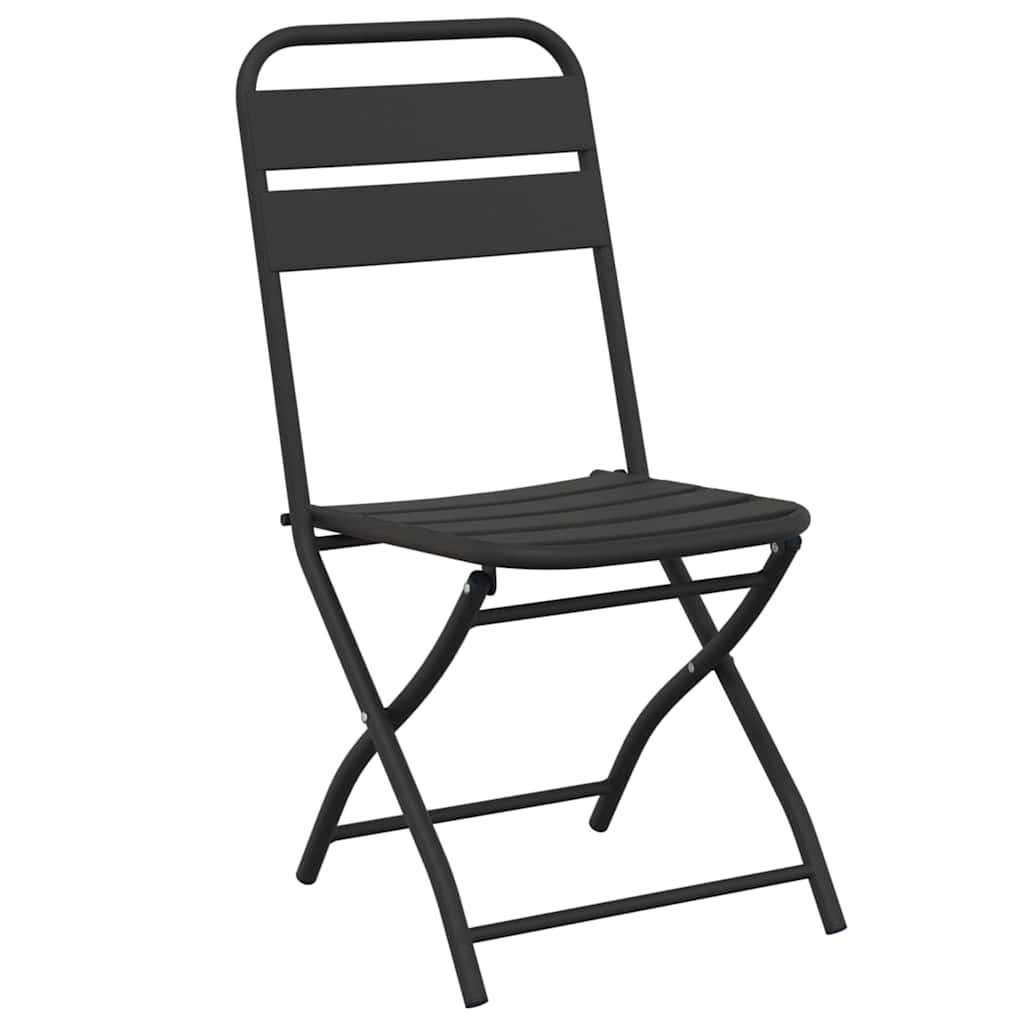 vidaXL Πτυσσόμενη Καρέκλα Κήπου 2 pcs Ανθρακί 42 x 52 x 82εκ
