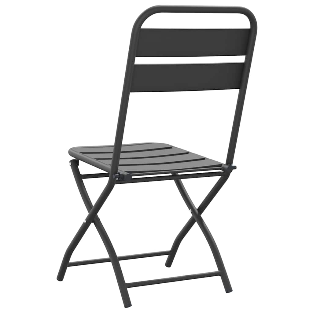 vidaXL Πτυσσόμενη Καρέκλα Κήπου 2 pcs Ανθρακί 42 x 52 x 82εκ