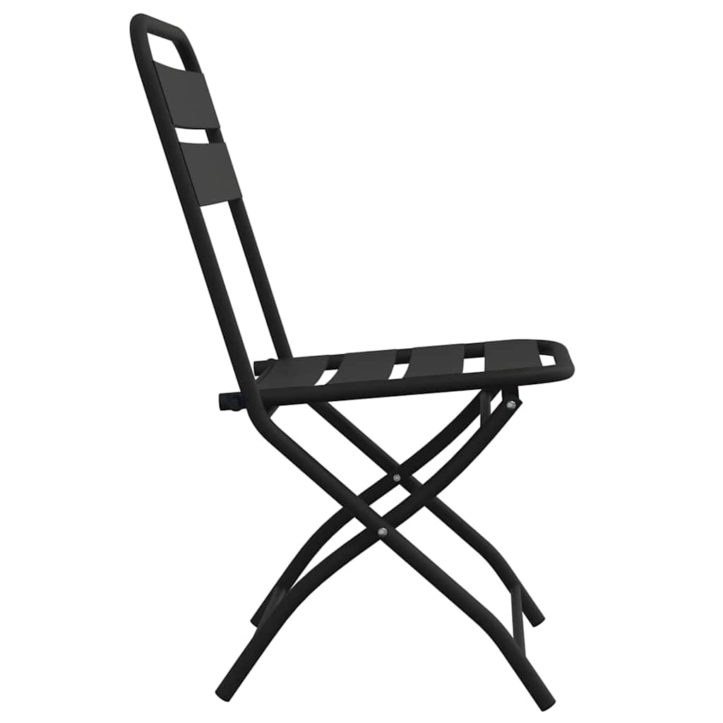vidaXL Πτυσσόμενη Καρέκλα Κήπου 2 pcs Ανθρακί 42 x 52 x 82εκ