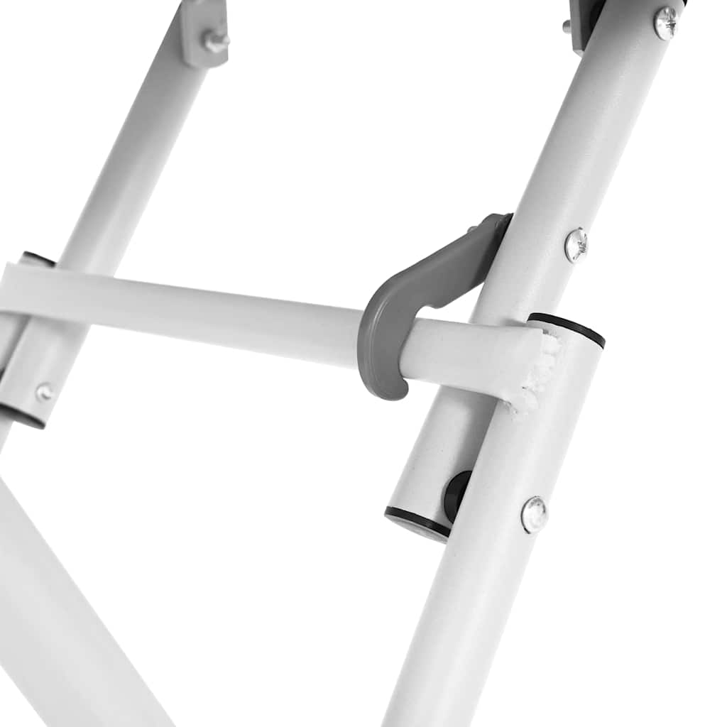 vidaXL Τραπέζι Κήπου Λευκό 55 x 55 x 73 εκ Ατσάλι με Πούδρα