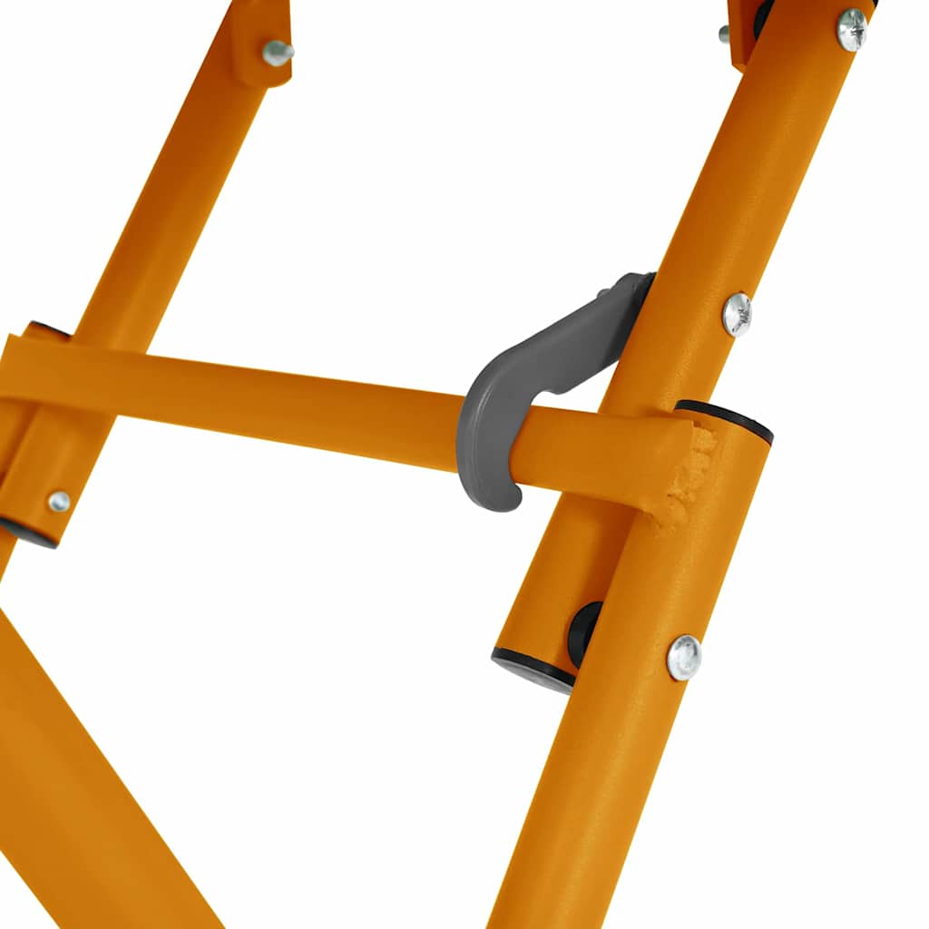 vidaXL Τραπέζι Κήπου Μουσταρδί 55 x 55 x 73 εκ Ατσάλι με Πούδρα