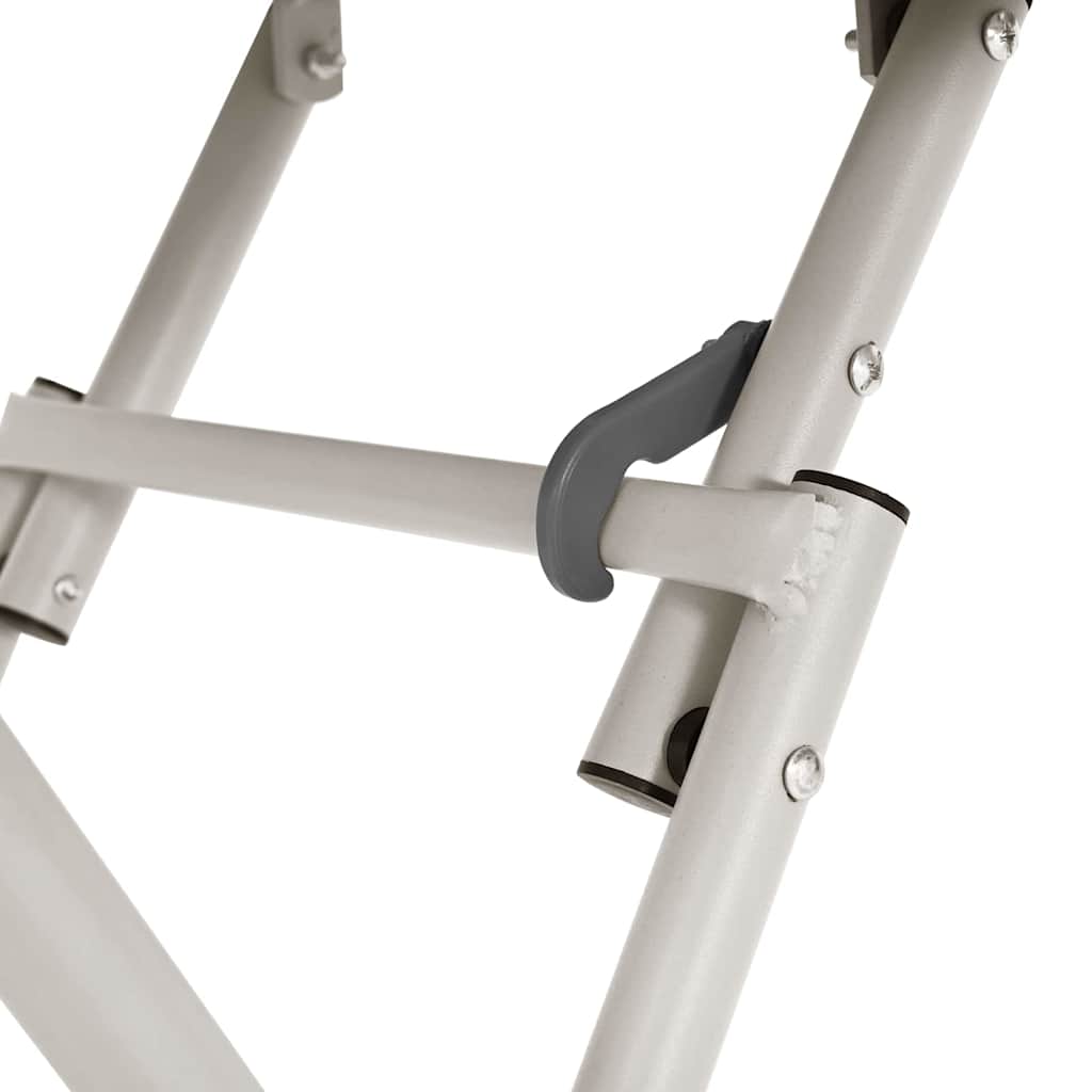 vidaXL Τραπέζι Κήπου Μπεζ 55 x 55 x 73 εκ Ατσάλι με Πούδρα