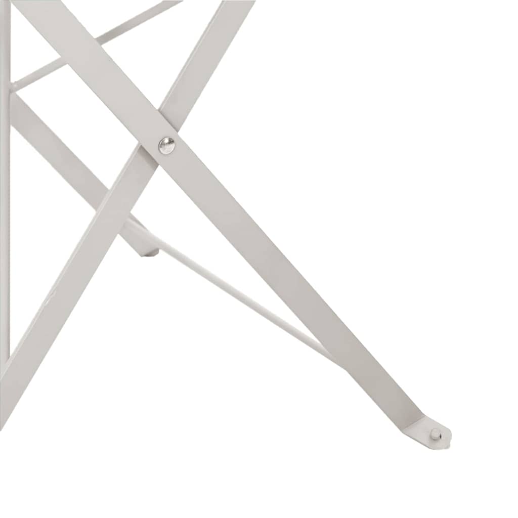 vidaXL Πτυσσόμενη Καρέκλα Κήπου 2 pcs Μπεζ 42 x 46 x 82εκ Μέταλλο